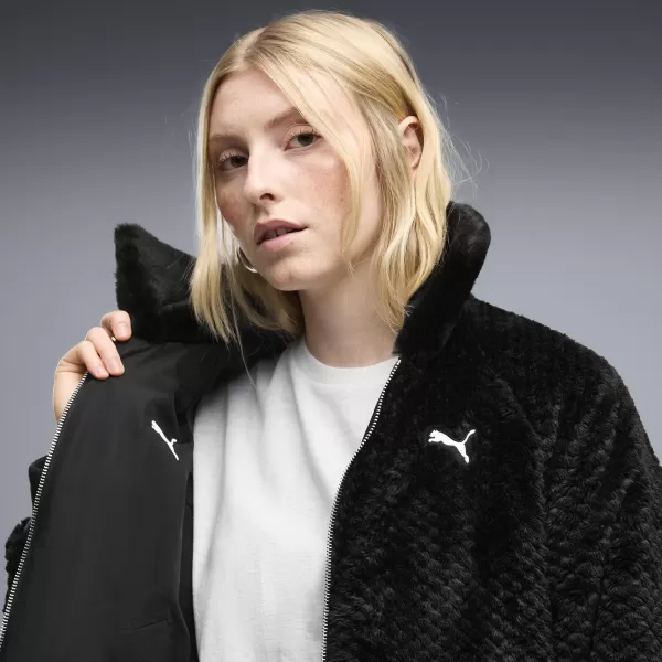  Dámská bunda PUMA REVERSIBLE BLOUSON HIGH LOFT LINING JACK 69456601 PUMA BLACK 