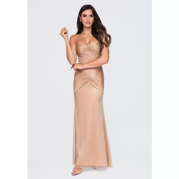  Dámské šaty LARICA LA-OM-DLR422 BEIGE 
