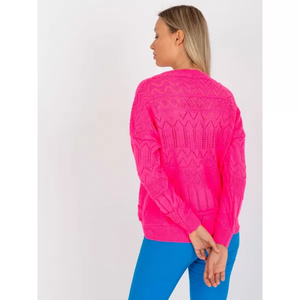  Dámský svetr RUE PARIS LC-SW-8022.04P FLUO PINK 