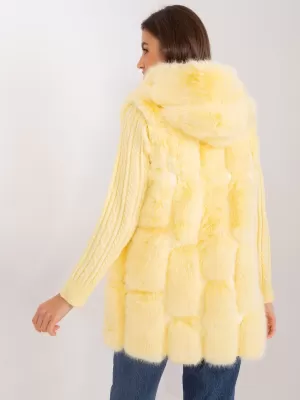 Dámská vesta WOOL FASHION ITALIA AT-KZ-2379.96P BRIGHT YELLOW