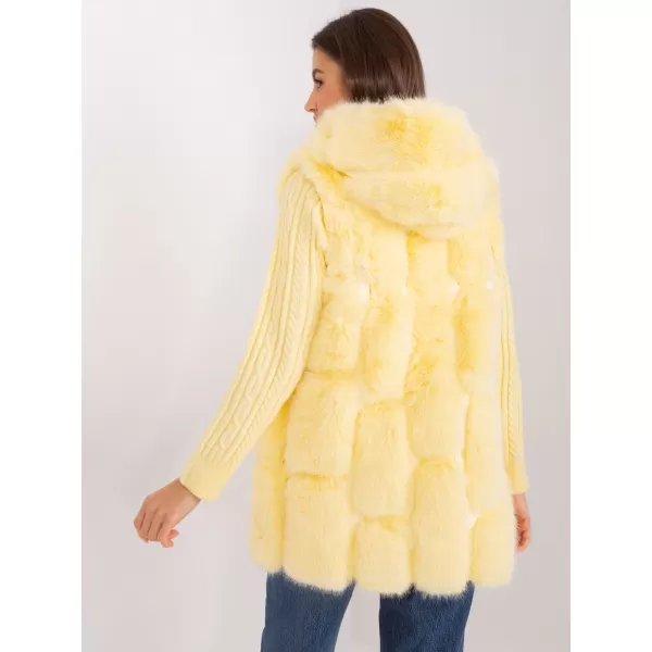  Dámská vesta WOOL FASHION ITALIA AT-KZ-2379.96P BRIGHT YELLOW 