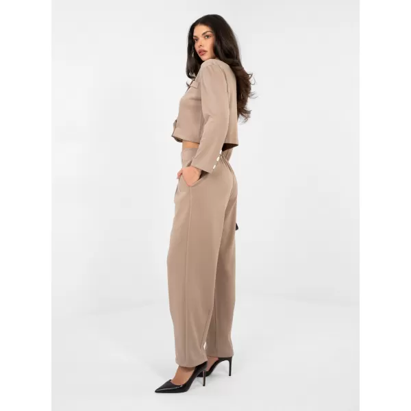  Dámský komplet RUE PARIS IT-KMPL-22255.70 DARK BEIGE 