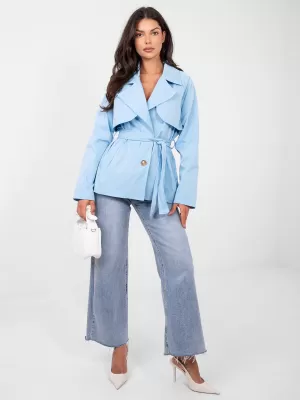 Dámský kabát RUE PARIS IT-PL-FL10069.65 LIGHT BLUE