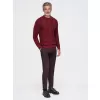 Pánský svetr OMBRE OM-SWSW-0191 BURGUNDY