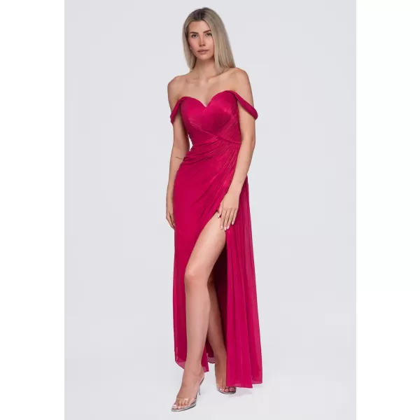  Dámské šaty LARICA LA-OM-DLR421 FUCHSIA 