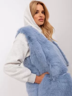 Dámská vesta WOOL FASHION ITALIA AT-KZ-2368.00P BLUE