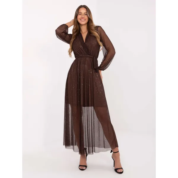  Dámské šaty ITALY MODA IT-SK-21808.01 BROWN 