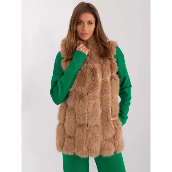  Dámská vesta WOOL FASHION ITALIA AT-KZ-2379.96P CAMEL 