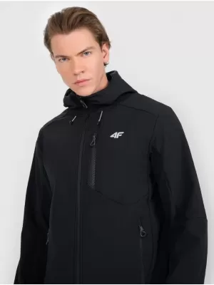 Pánská softshellová bunda 4F 4FRAW25TSOFM506 DEEP BLACK