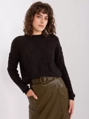 Dámský svetr WOOL FASHION ITALIA AT-SW-2340.22 NOIRE