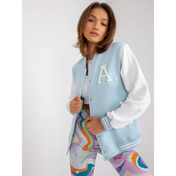  Dámská mikina EX MODA EM-BL-697.88 LIGHT BLUE 