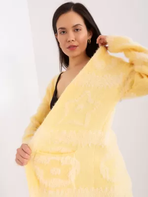 Dámský svetr WOOL FASHION ITALIA AT-SW-234503.00P BRIGHT YELLOW