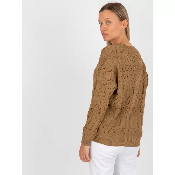  Dámský svetr RUE PARIS LC-SW-8022.04P DARK BEIGE 