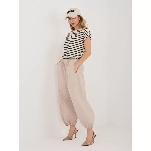  Dámské kalhoty RUE PARIS IT-SP-FL10309.60 BEIGE 