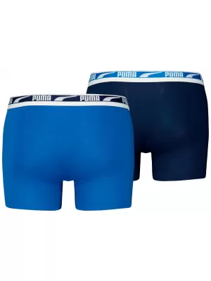 Pánské boxerky PUMA MEN EVERYDAY MULTI LOGO BOXER 2P 93832504 BLUE COMBO