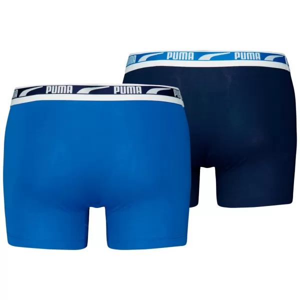  Pánské boxerky PUMA MEN EVERYDAY MULTI LOGO BOXER 2P 93832504 BLUE COMBO 