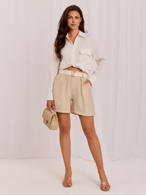 Dámské kraťasy RUE PARIS IT-SN-10366.69 BEIGE
