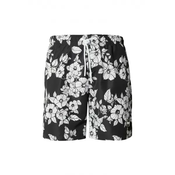  Pánské koupací kraťasy URBAN CLASSICS TB2679 BLACK FLOWERS 