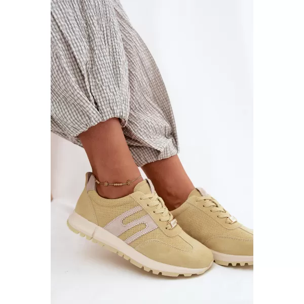  Dámské tenisky BOTO GD-XW-1054 YELLOW/BEIGE 