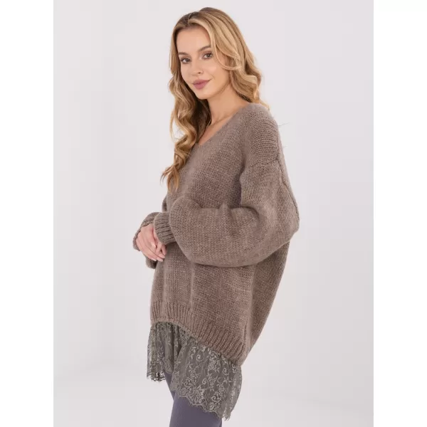  Dámský svetr FACTORY PRICE IN-SW-33681.05P DARK BEIGE 