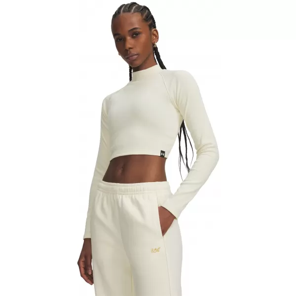  Dámské triko UNDER ARMOUR UA RIV RIB MOCK LS 6014795-513 BÍLÁ 