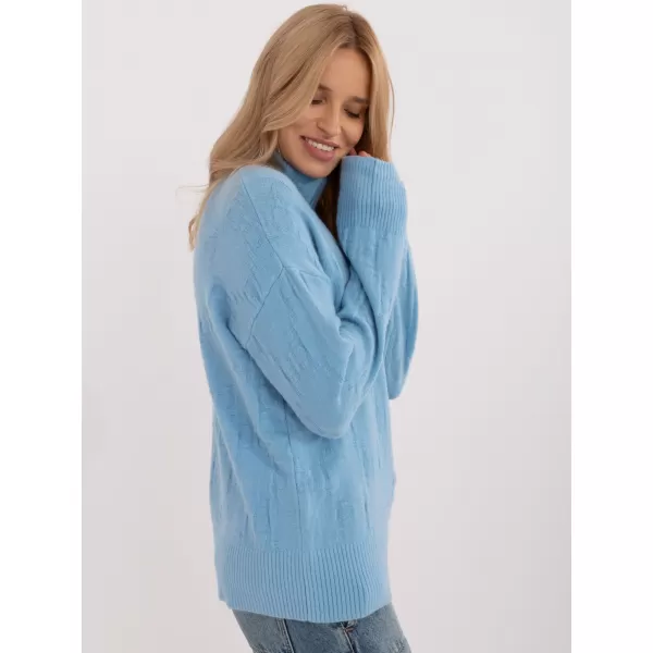  Dámský svetr WOOL FASHION ITALIA AT-SW-2342-1.35 LIGHT BLUE 