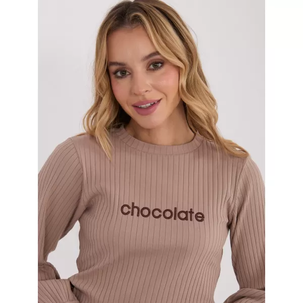  Dámská halenka RUE PARIS RV-BZ-A1051.96 DARK BEIGE 