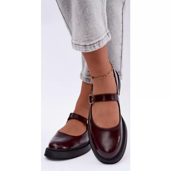  Dámské polobotky BOTO D-245 BURGUNDY 