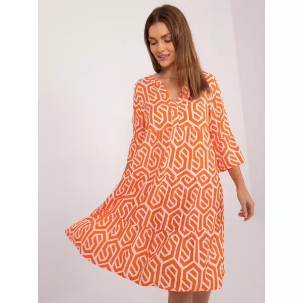  Dámské šaty SUBLEVEL D73771M30214K ORANGE 