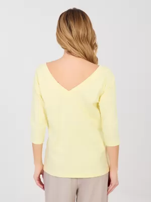 Dámské triko RUE PARIS RV-BZ-A1189.24 BRIGHT YELLOW