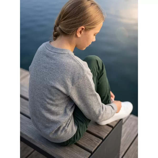  Dětská mikina MALFINI CREW 427 TMAVĚ ŠEDÝ MELÍR 