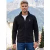 Pánská fleece mikina ALTISPORT ALM002852 ČERNOSTŘÍBRNÁ