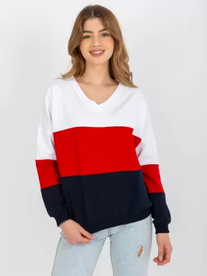Dámská mikina RUE PARIS RV-BL-8328.86P WHITE-NAVY