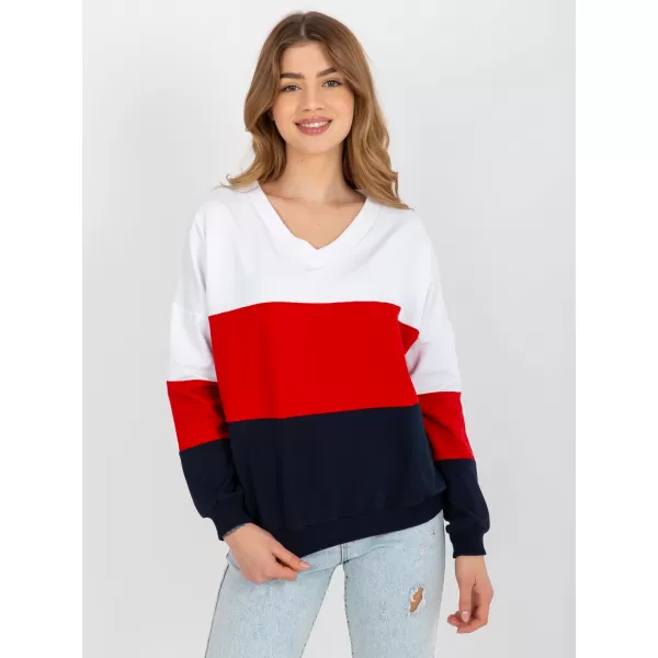  Dámská mikina RUE PARIS RV-BL-8328.86P WHITE-NAVY 