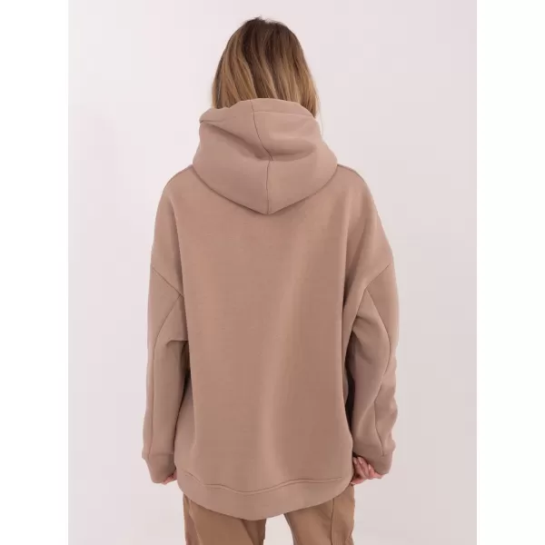  Dámská mikina RUE PARIS RV-BL-A1041.48 DARK BEIGE 
