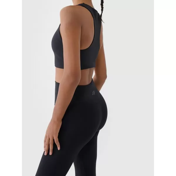  Dámské legíny 4F 4FWAW25TTIGF242 DEEP BLACK 