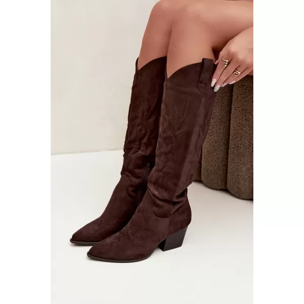  Dámské kozačky BOTO 9697A-1 BROWN 