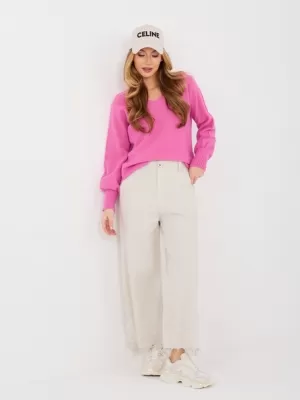 Dámské kalhoty RUE PARIS IT-SP-FL9995.57 LIGHT BEIGE