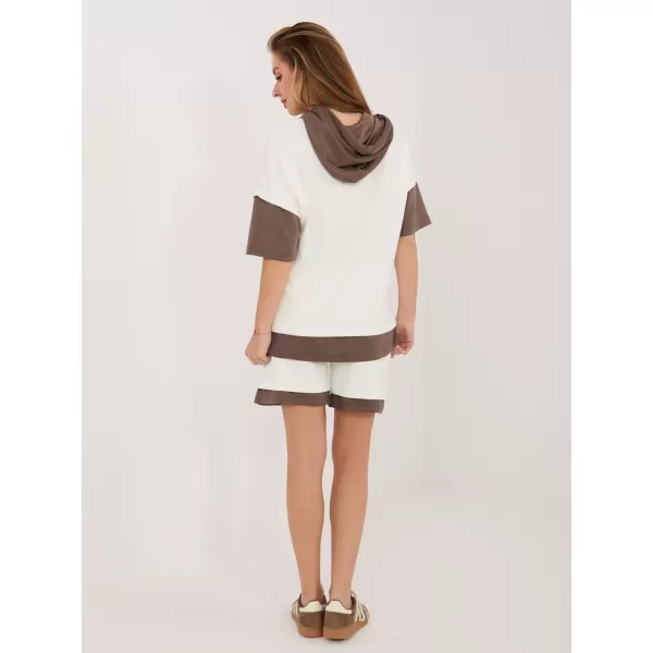 Dámský komplet RUE PARIS RV-KMPL-A1309.74 WHITE/BROWN 