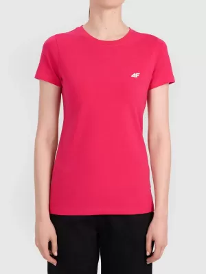 Dámské triko 4F 4FWAW25TFTSF1527 DARK PINK