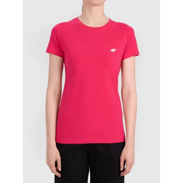  Dámské triko 4F 4FWAW25TFTSF1527 DARK PINK 