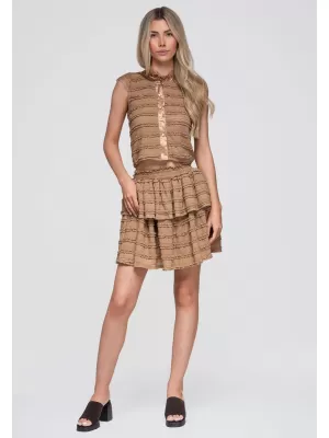 Dámská sukně OMBRE OW-GL-E0014 TAUPE