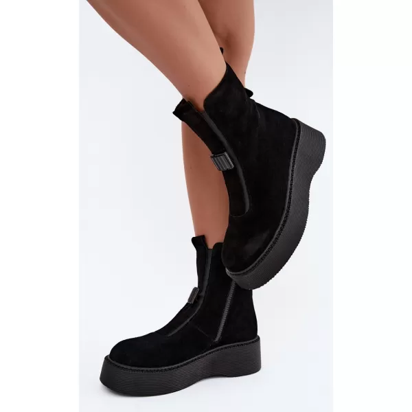  Dámské kotníkové boty D&A CR62-3448 BLACK 