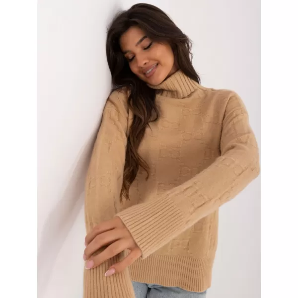  Dámský svetr WOOL FASHION ITALIA AT-SW-2342-1.35 CAMEL 