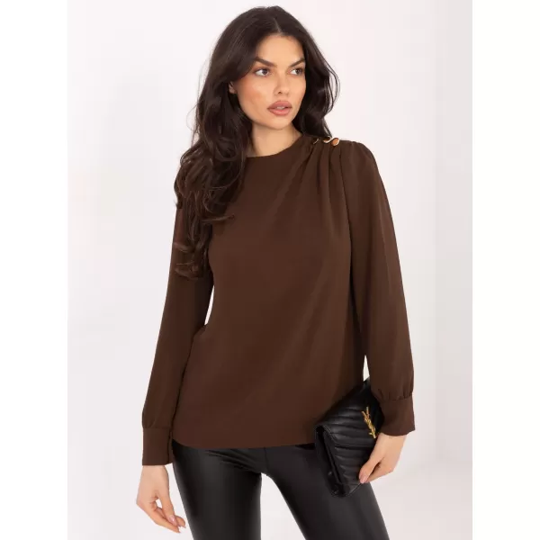  Dámská halenka ITALY MODA MI-BZ-278519-1.40 BROWN 