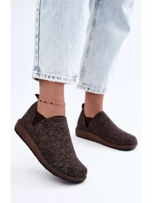 Dámské bačkory INBLU NL000013 DARK BROWN