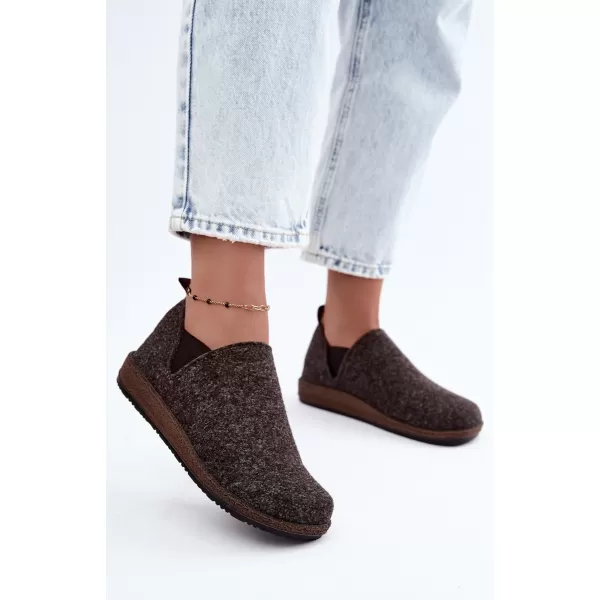  Dámské bačkory INBLU NL000013 DARK BROWN 