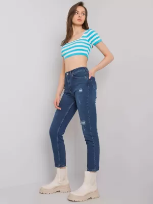 Dámské džíny FACTORY PRICE MR-SP-5338.17 DARK BLUE