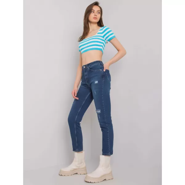  Dámské džíny FACTORY PRICE MR-SP-5338.17 DARK BLUE 