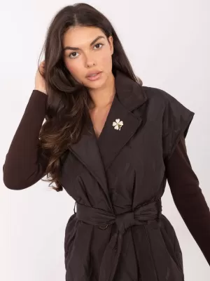Dámská vesta RUE PARIS IT-KZ-FL9603.87 DARK BROWN